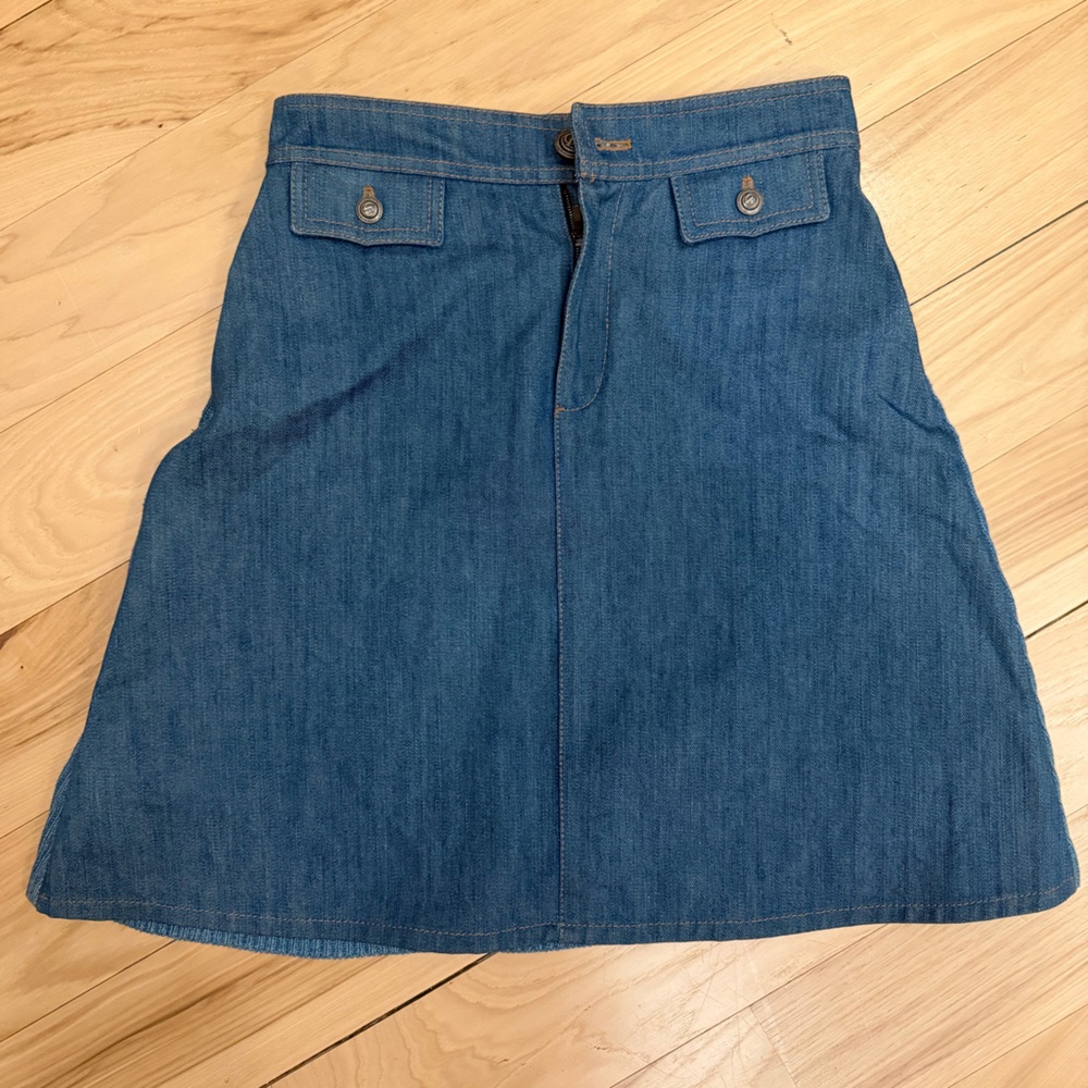 Dreamy Dior Denim A-line Mini-skirt